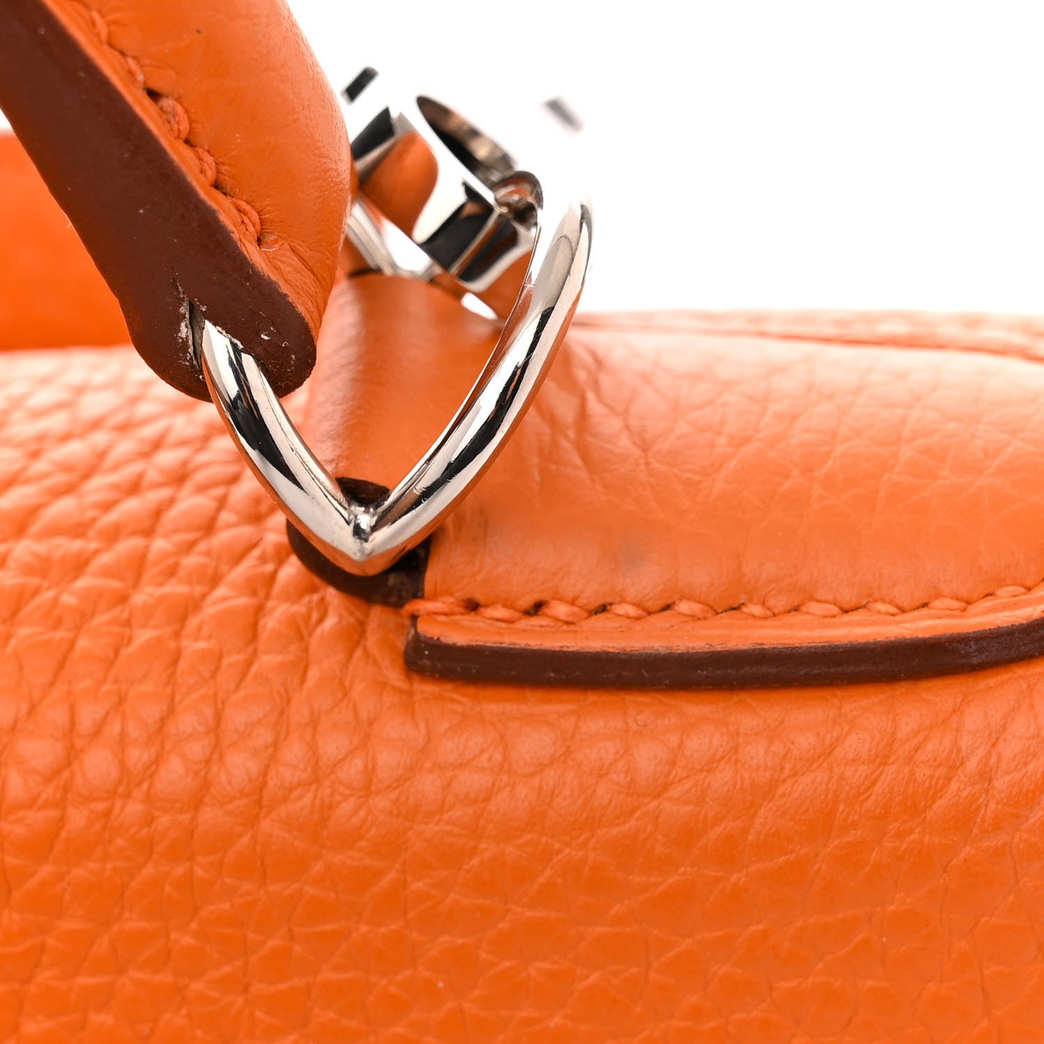 Hermes Taurillon Clemence Kelly Retourne 35 Orange 11 of 12