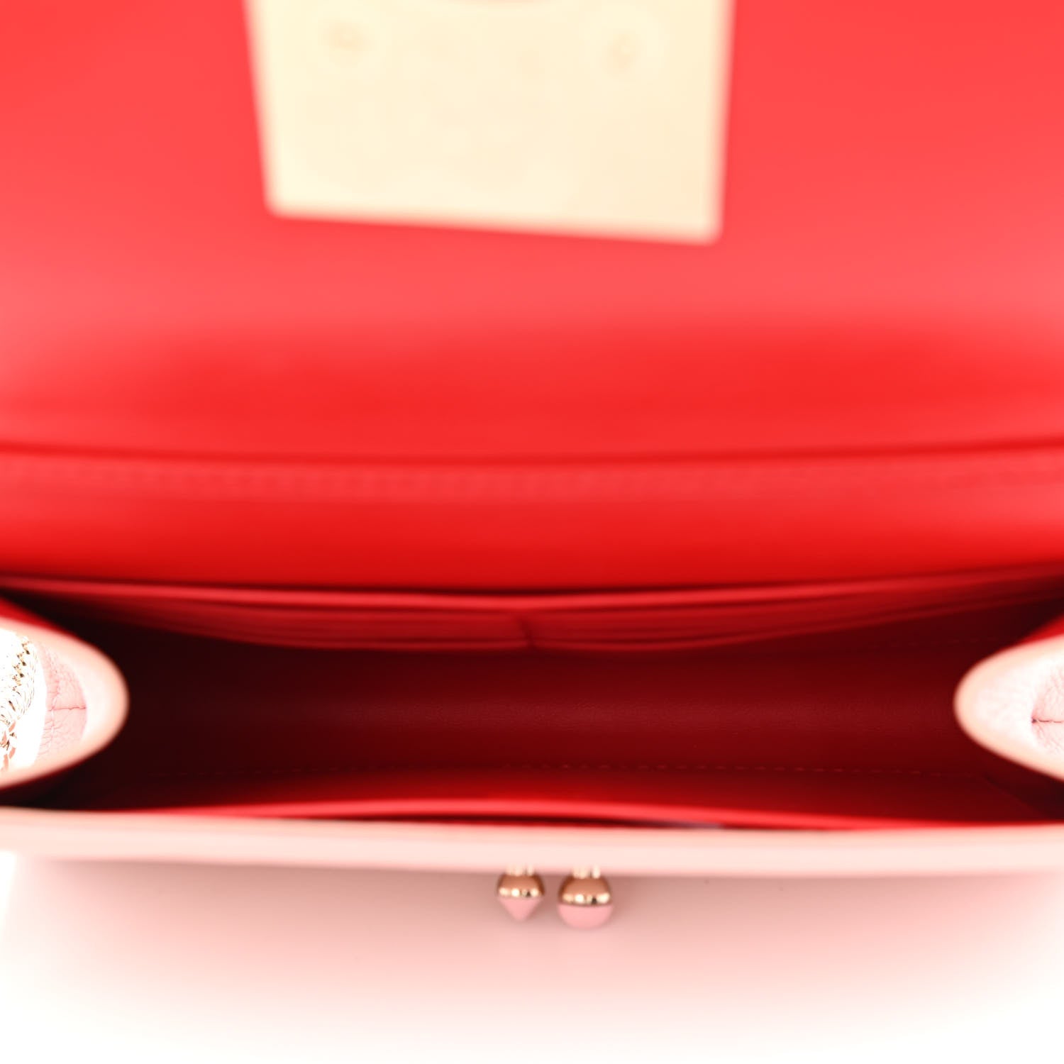 Christian Louboutin Calfskin Studded Flap Carasky Clutch Rosy 5 of 10