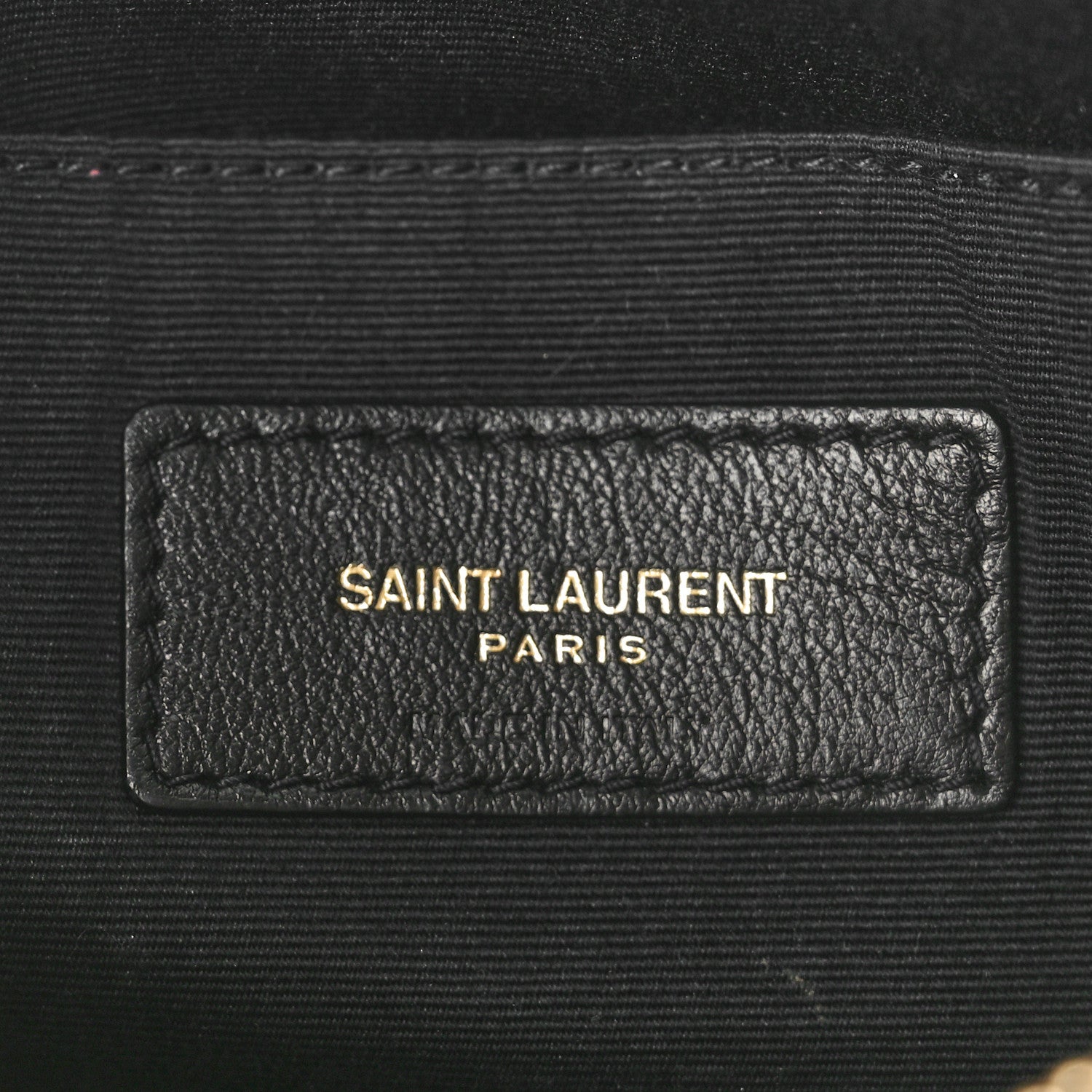 Saint Laurent Calfskin Matelasse Chevron Monogram A5 Wristlet Black 6 of 9