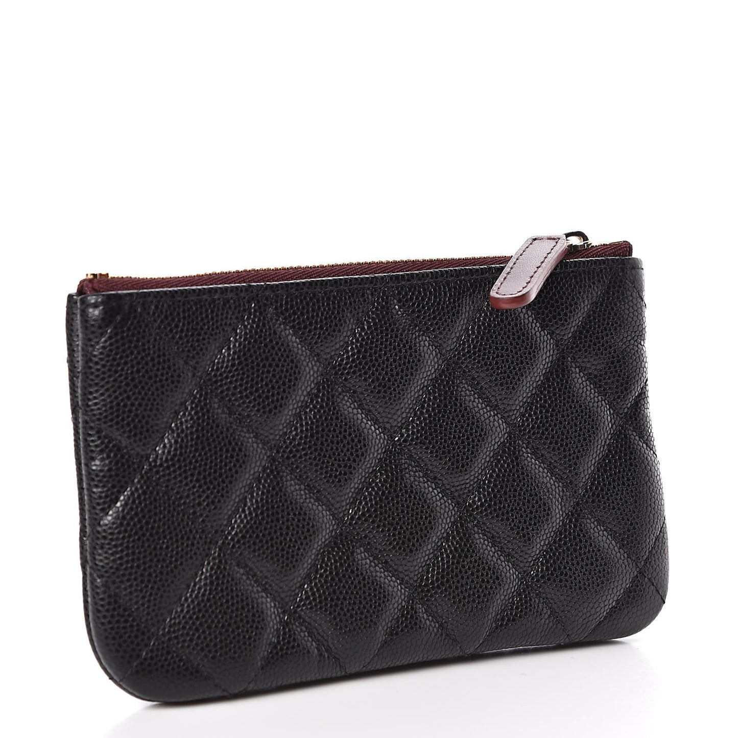 Caviar Quilted Small Cosmetic Case Black