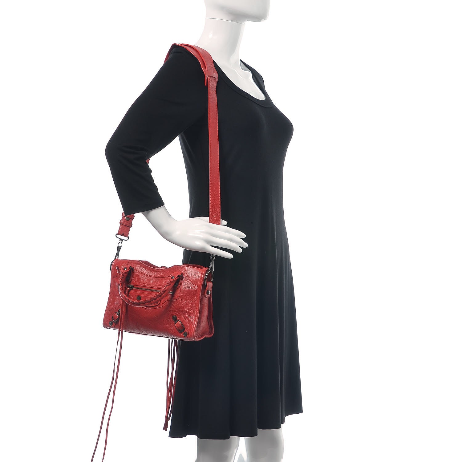 Balenciaga Agneau Classic Hardware Mini City Rouge Cardinal 2 of 11