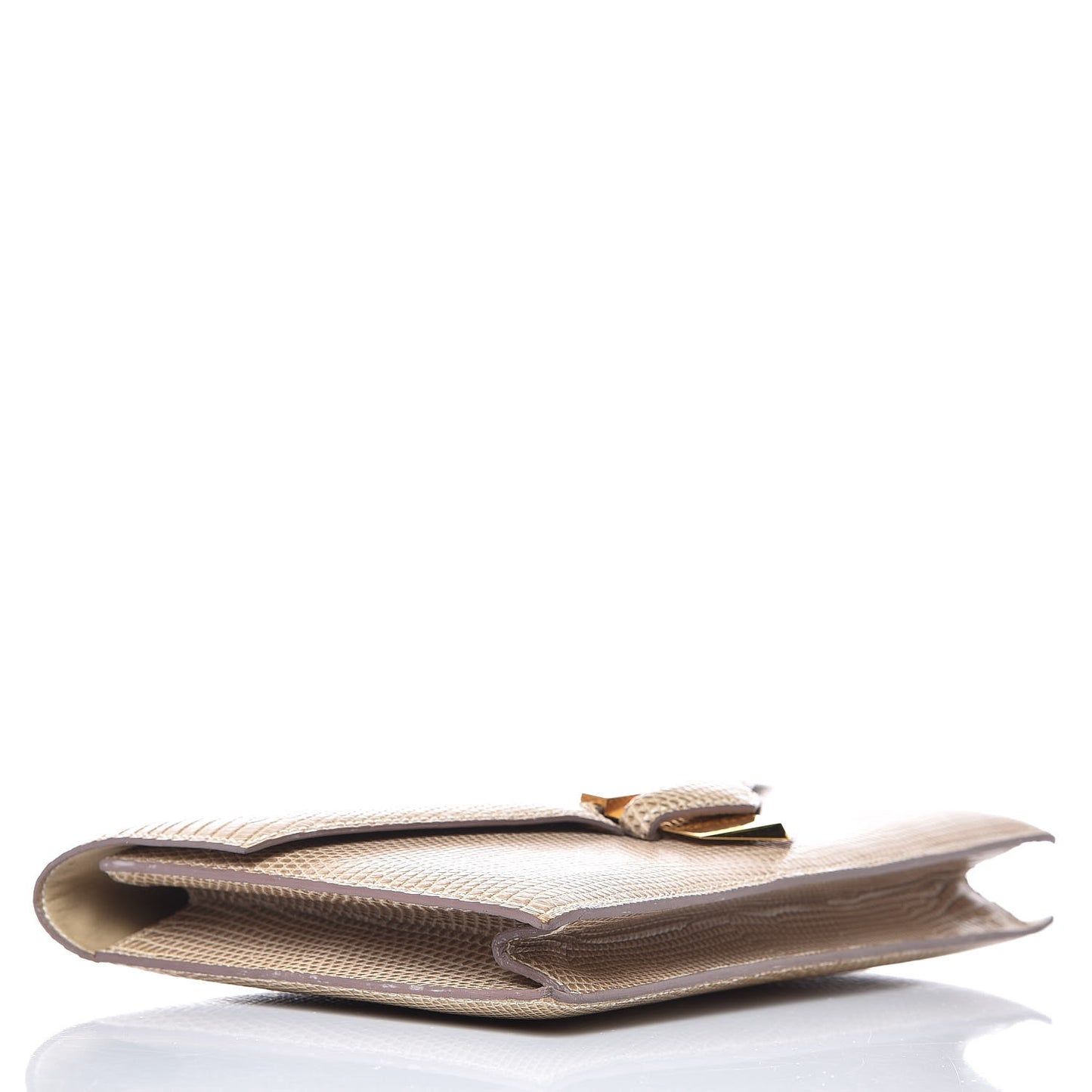 Lizard Pan Clutch Ficelle