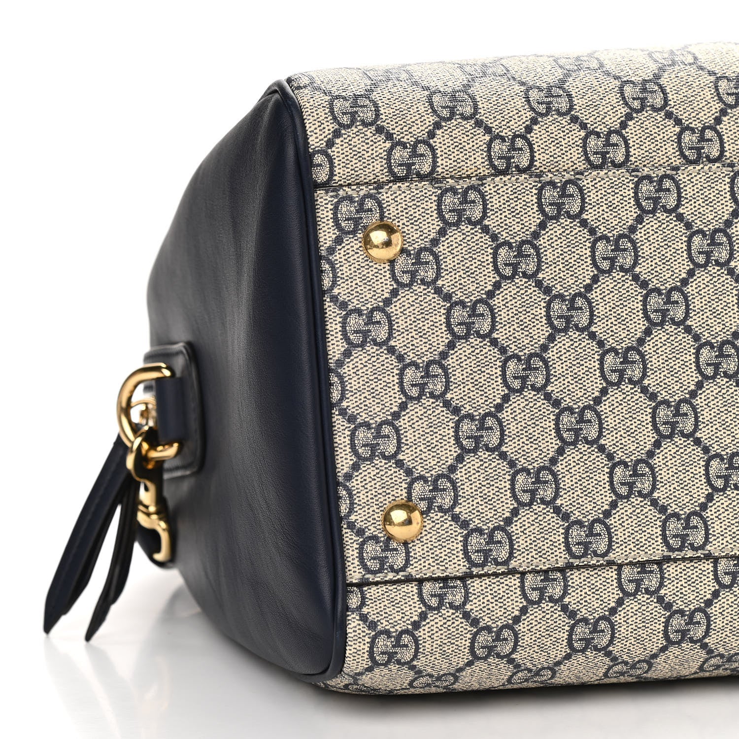 Gucci GG Supreme Monogram Medium Boston Beige Blue 10 of 11