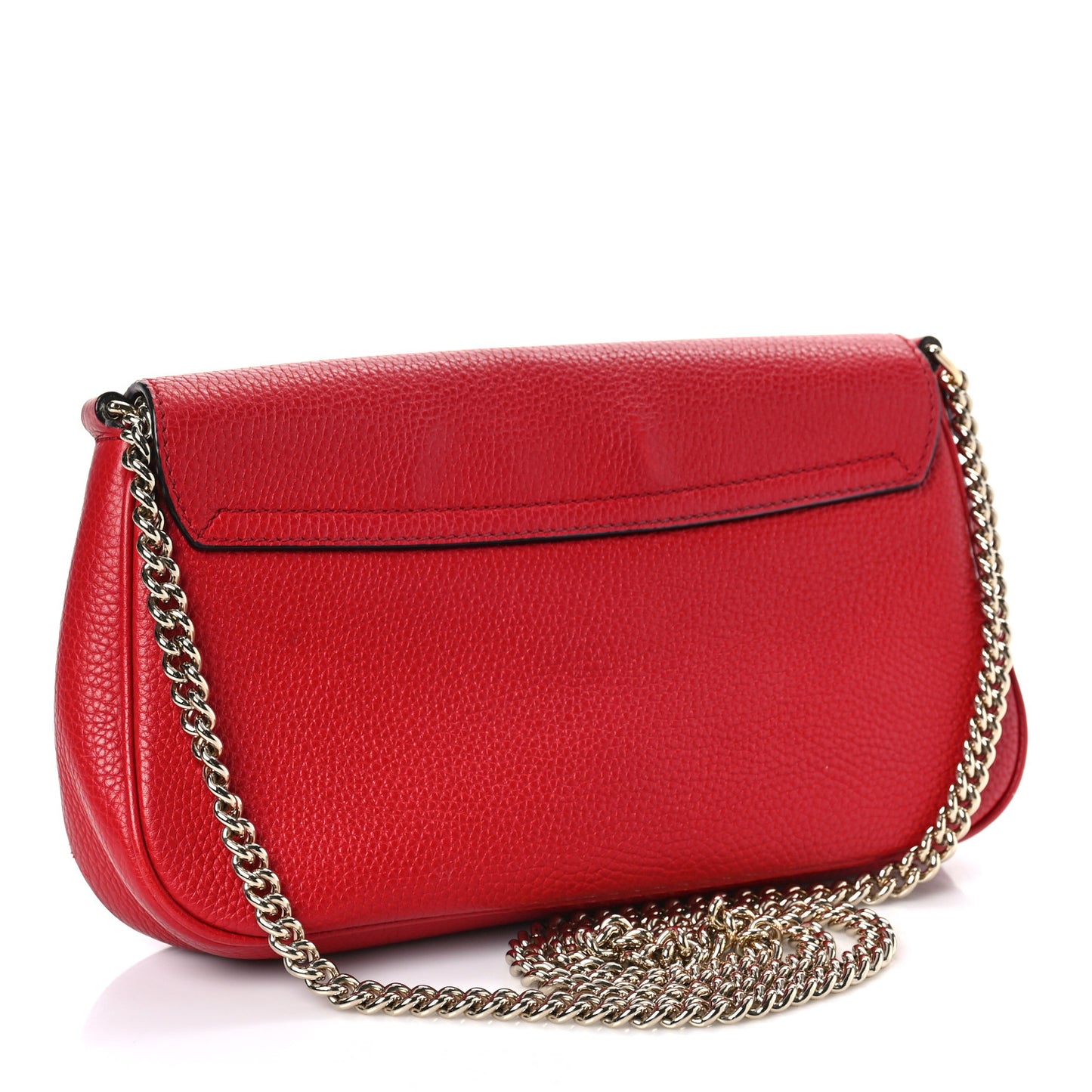 Pebbled Calfskin Medium Soho Flap Crossbody Tabasco Red