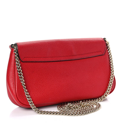 Gucci Pebbled Calfskin Medium Soho Flap Crossbody Tabasco Red 2 of 11