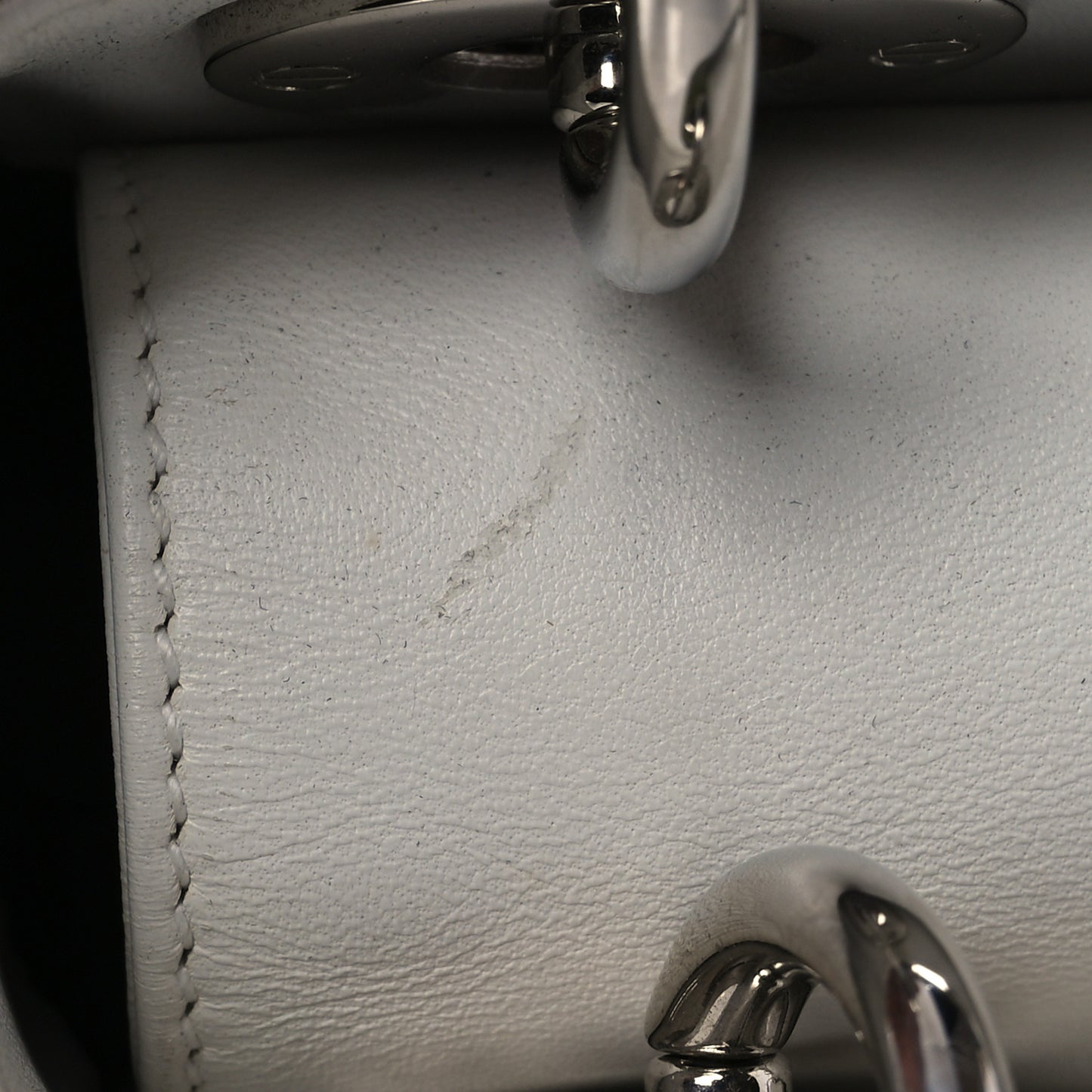 Lizard Satin Beaded Floral Embroidered Mini Lady Dior White Green Multicolor