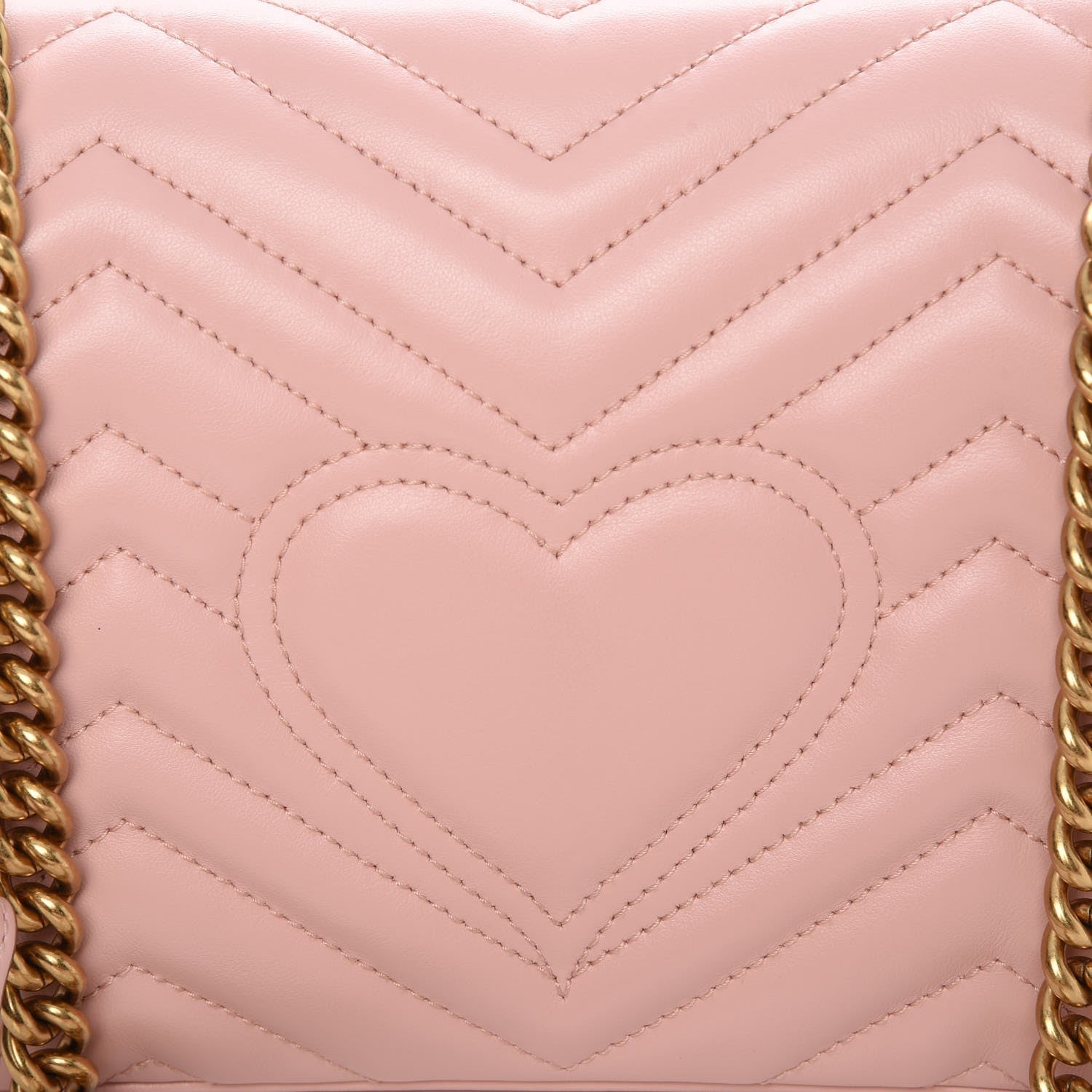 Gucci Calfskin Matelasse Small GG Marmont Shoulder Bag Perfect Pink 8 of 9