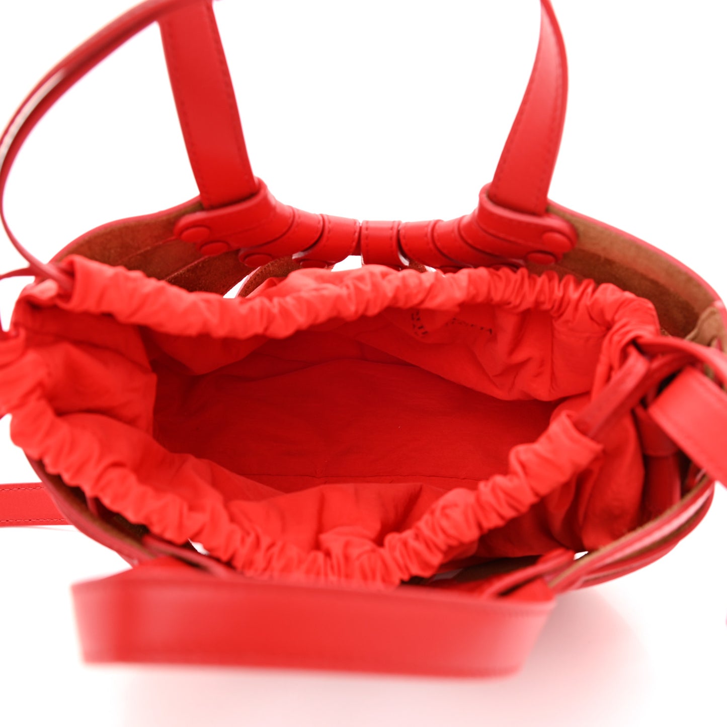 French Calfskin Small Shell Bag Chili Tomato