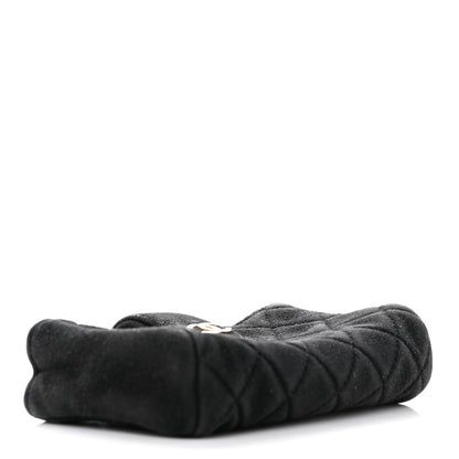Chanel Suede Quilted Mini Phone Holder Clutch Black 4 of 15