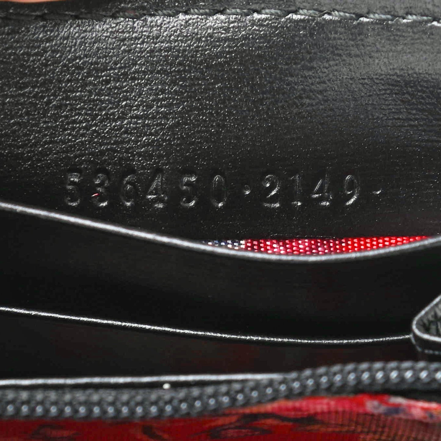 Calfskin Web Trapuntata GG Zip Around Wallet Black