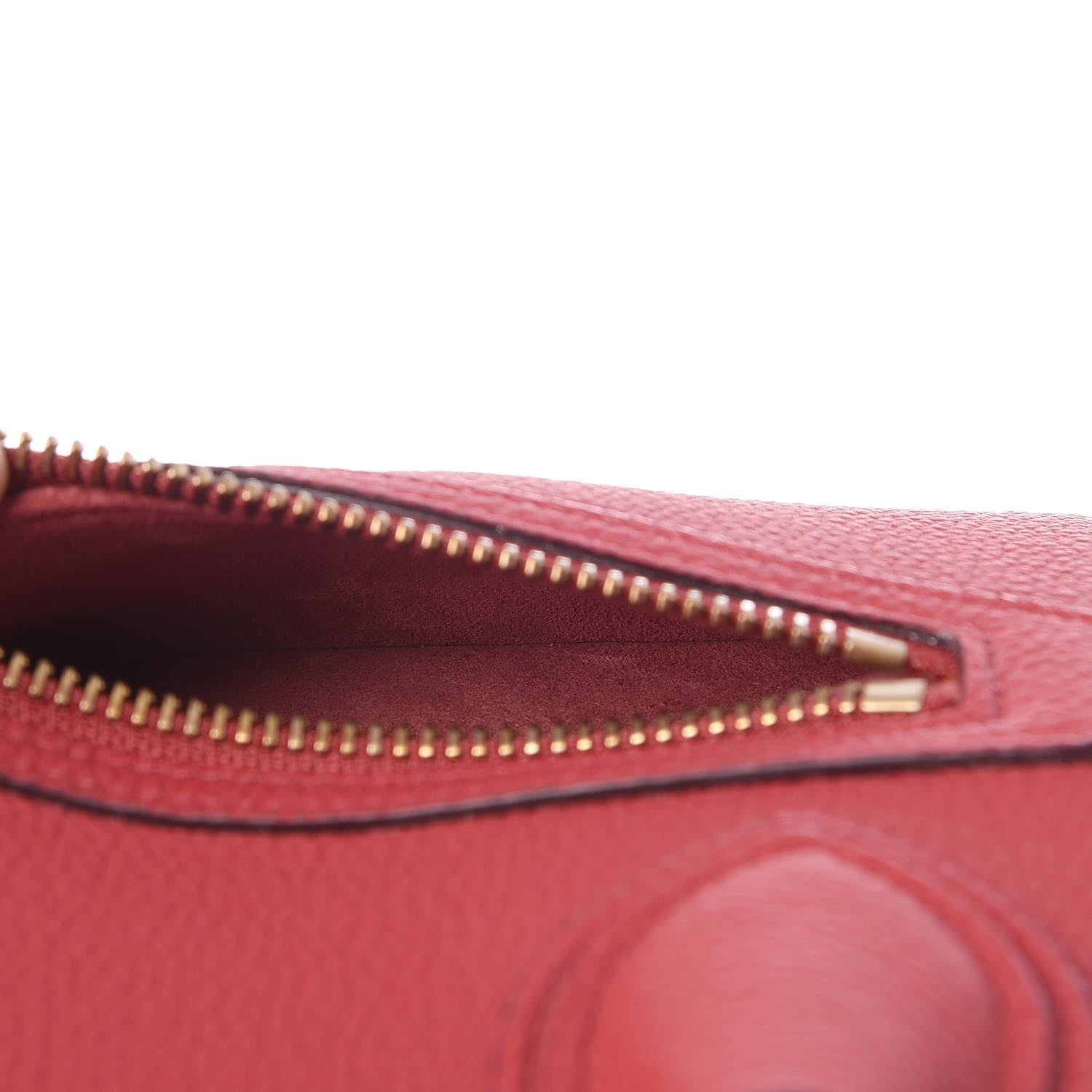 Celine Drummed Calfskin Micro Luggage Red 8 of 9