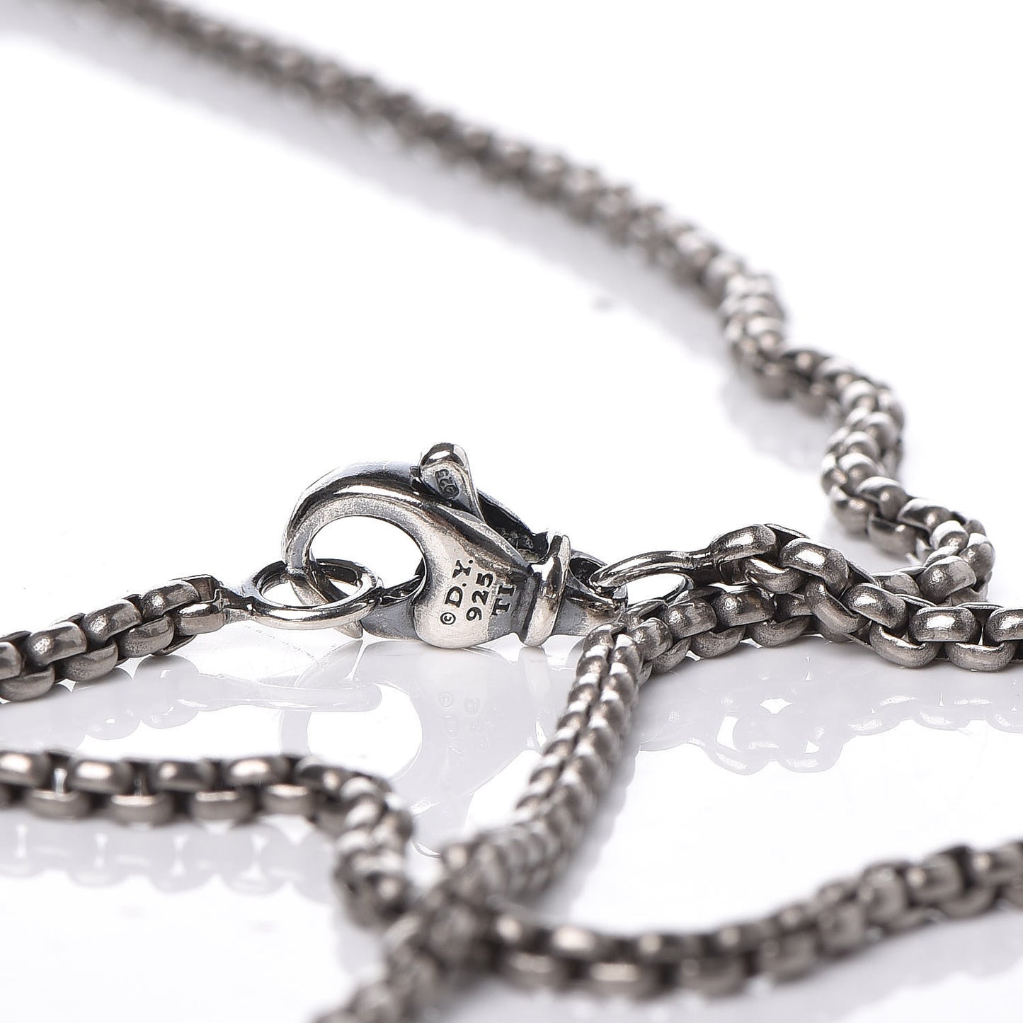 Sterling Silver 2.7mm Box Chain Skull Wave Pendant Necklace