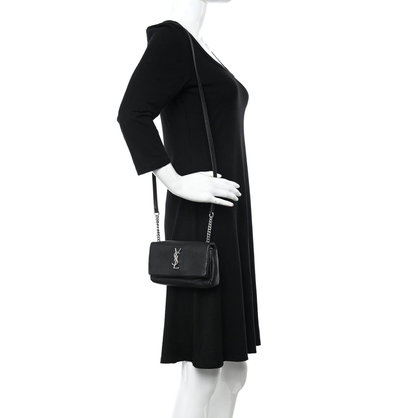 Grain De Poudre Monogram Toy West Hollywood Fold-Over Bag Black