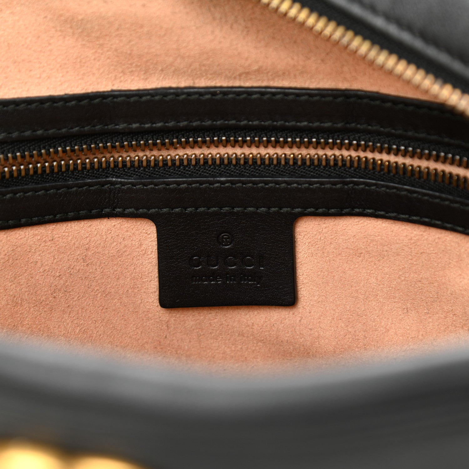 Gucci Calfskin Matelasse Medium GG Marmont Chain Shoulder Bag Black 6 of 10
