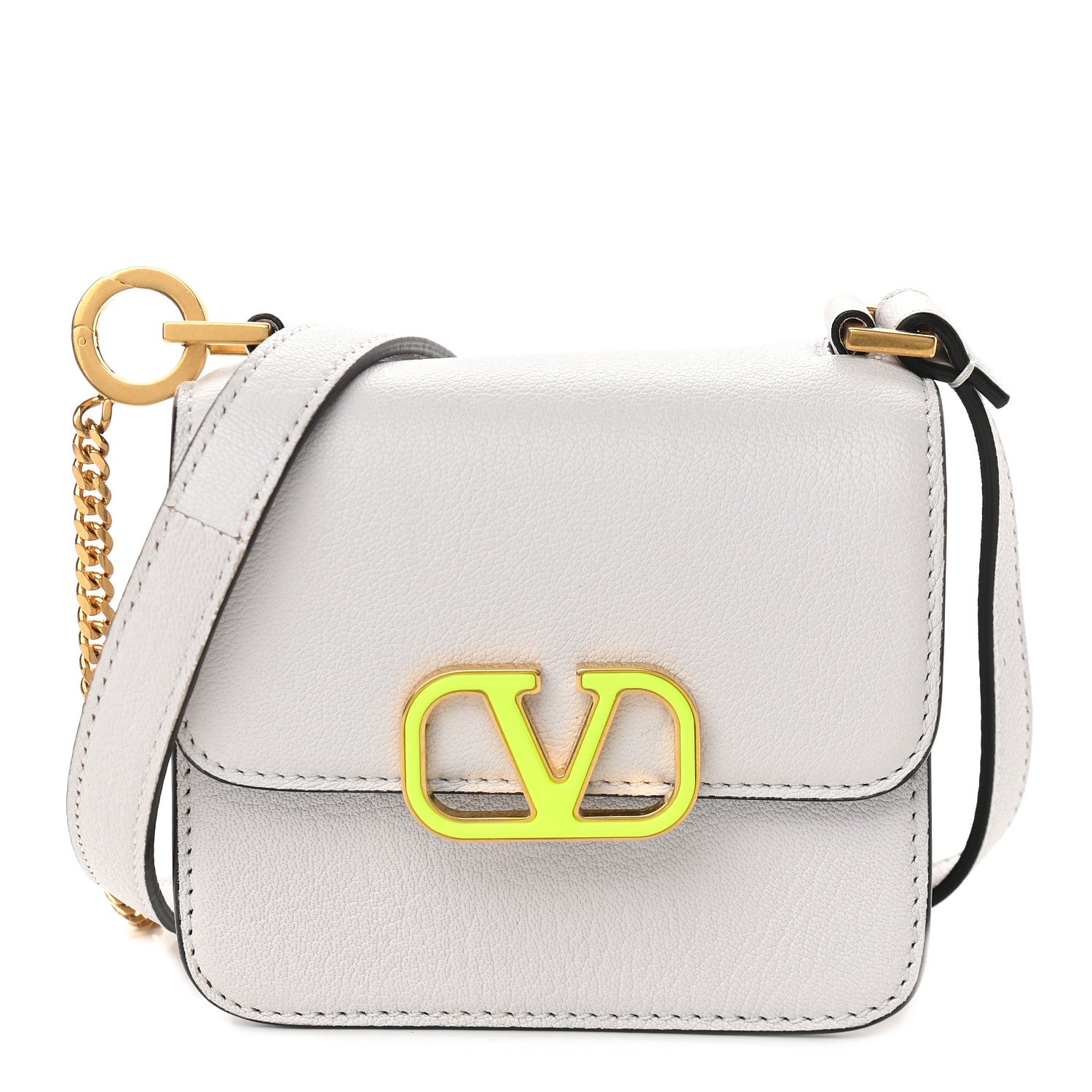 Valentino Garavani Goatskin Micro VSling Shoulder Bag White 1 of 8