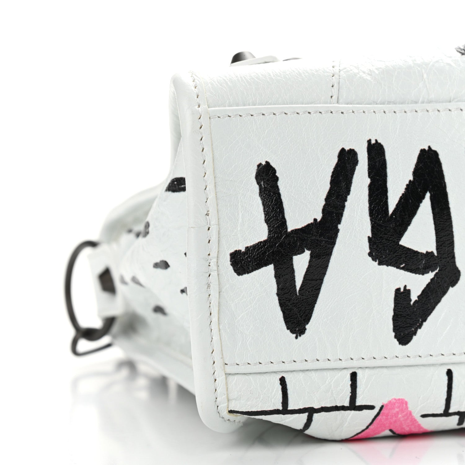 Balenciaga Agneau Graffiti All Over Classic Hardware S City White Multicolor 11 of 12