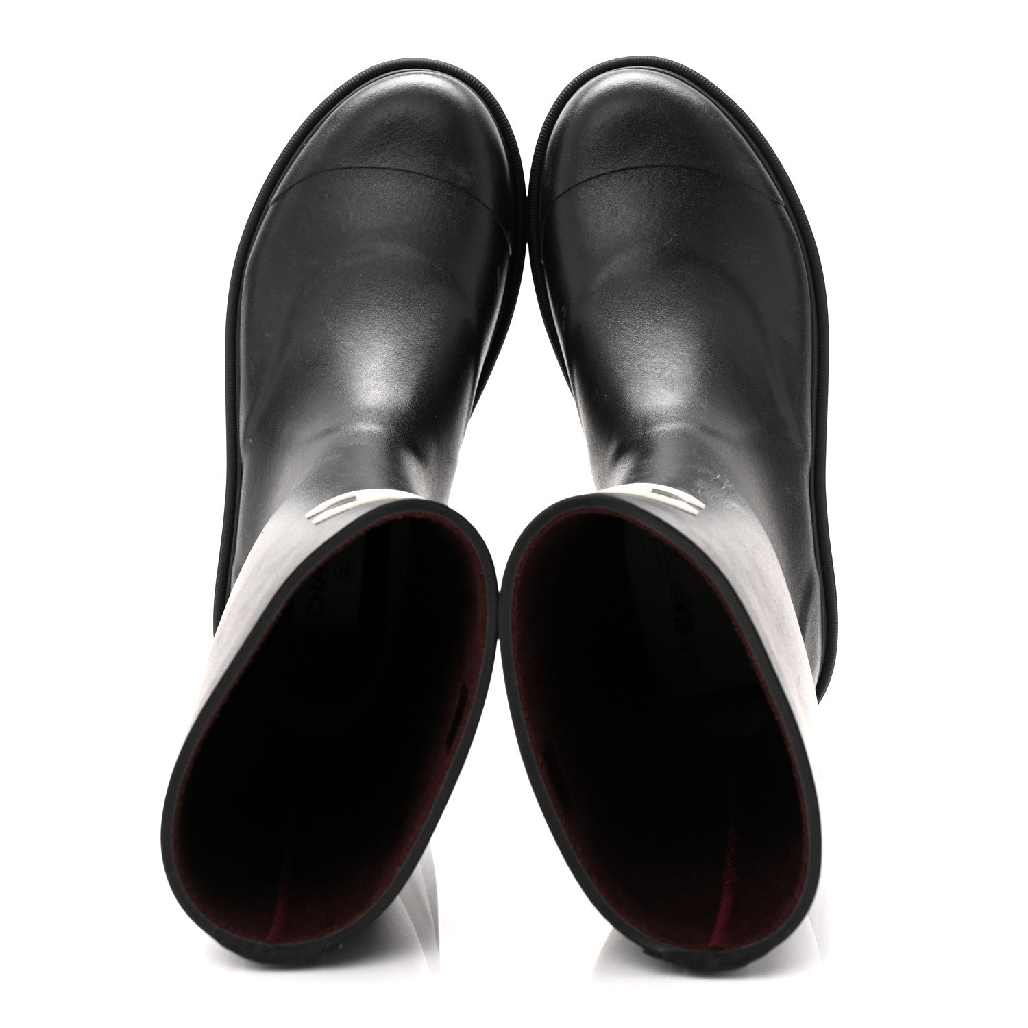 Chanel Caoutchouk CC High Boots 37 Black 5 of 11