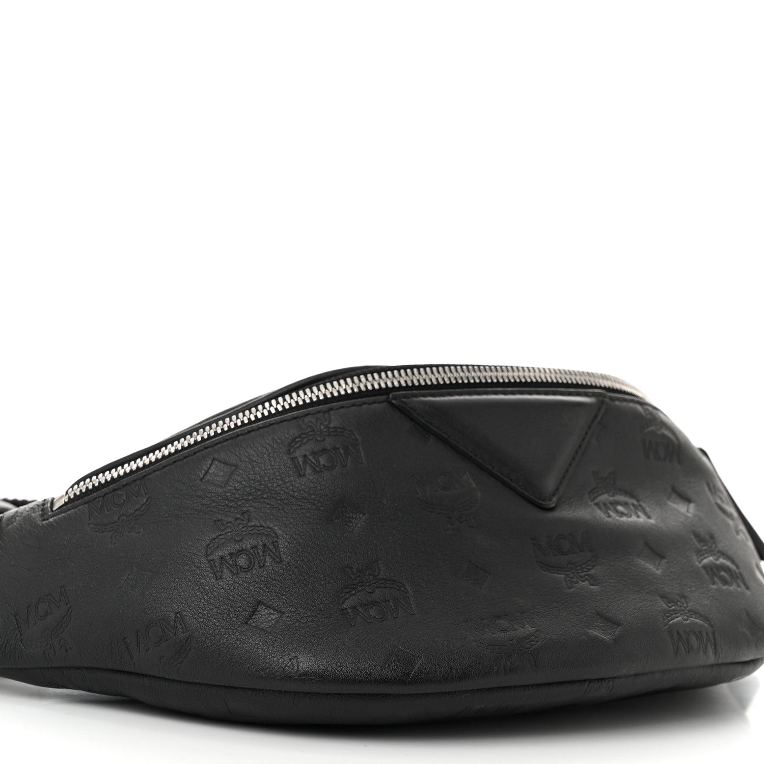 MCM Calfskin Ottomar Monogram Fursten Belt Bag Black 8 of 9