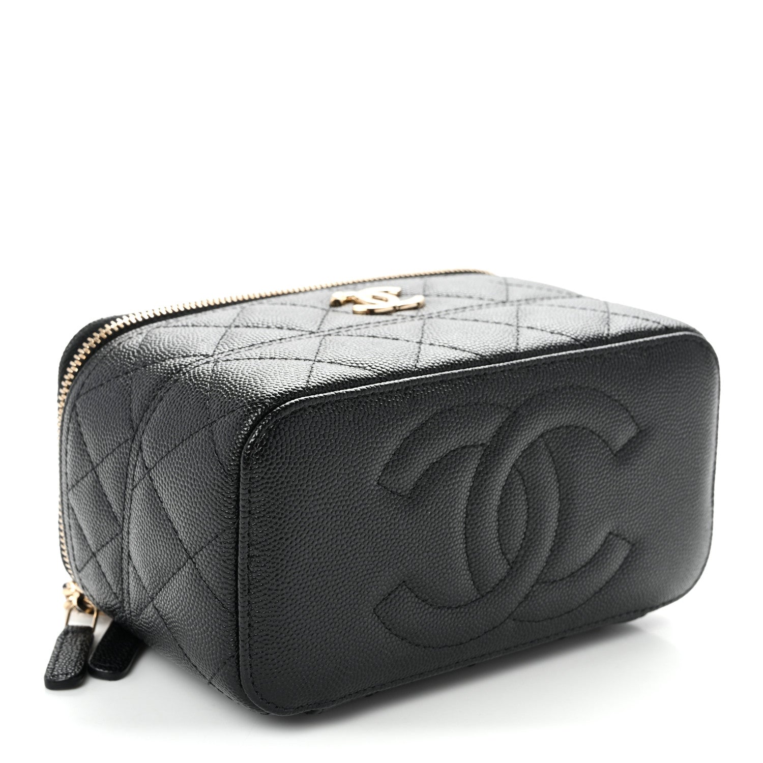 Chanel Caviar Quilted Trendy Handle Mini Vanity Black 4 of 11