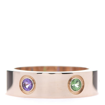 Cartier 18K Pink Gold Sapphire Garnet Amethyst 5.5mm LOVE Ring 53 6.5 3 of 5