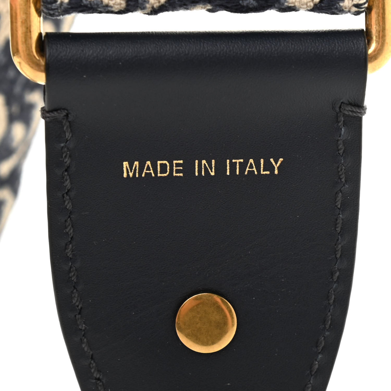 Christian Dior Oblique Adjustable Shoulder Strap Blue 3 of 4