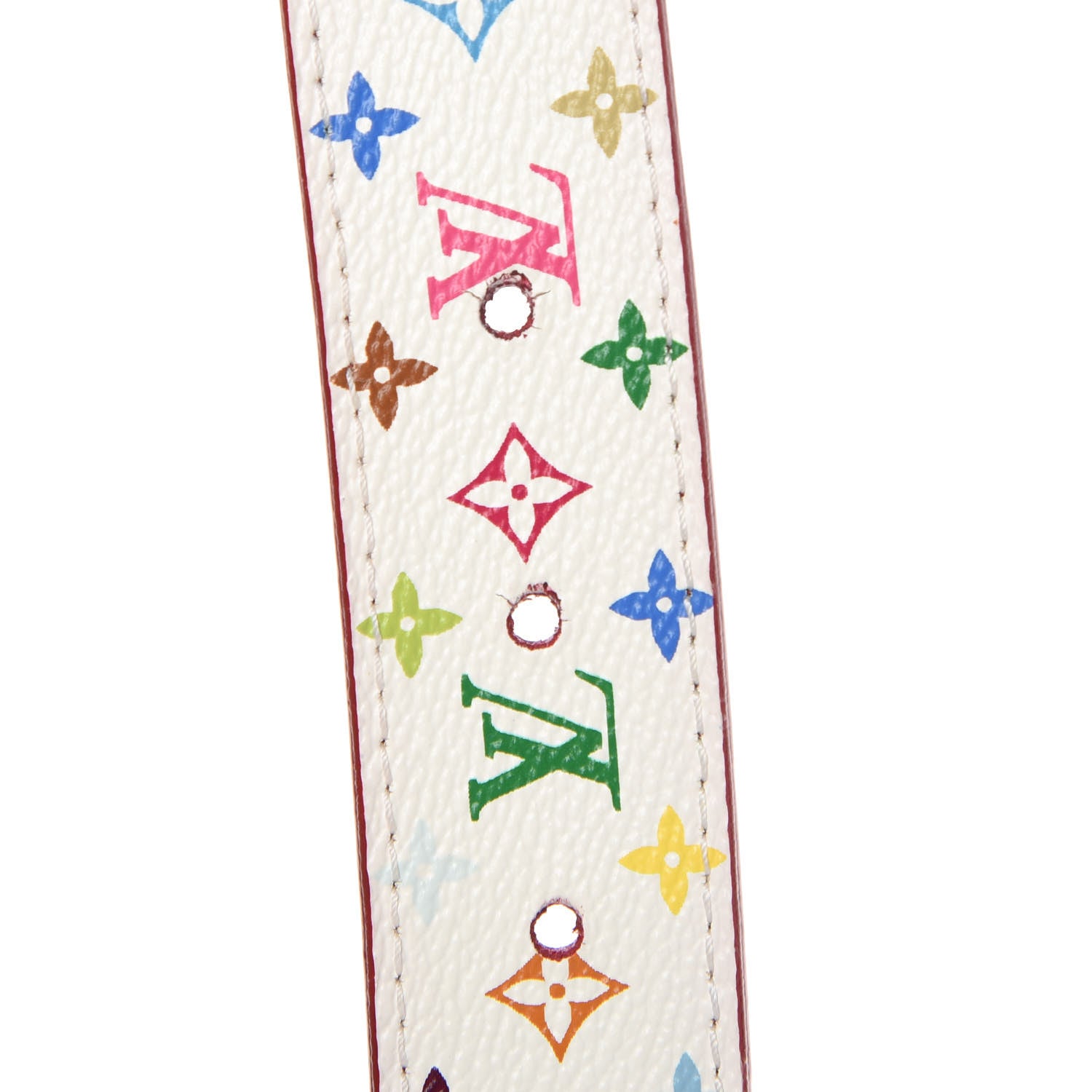 Louis Vuitton Monogram Multicolor LV Cut Reversible Belt 80 32 White Grenade 7 of 7