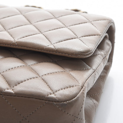 Chanel Lambskin Quilted Medium Double Flap Beige 13 of 14