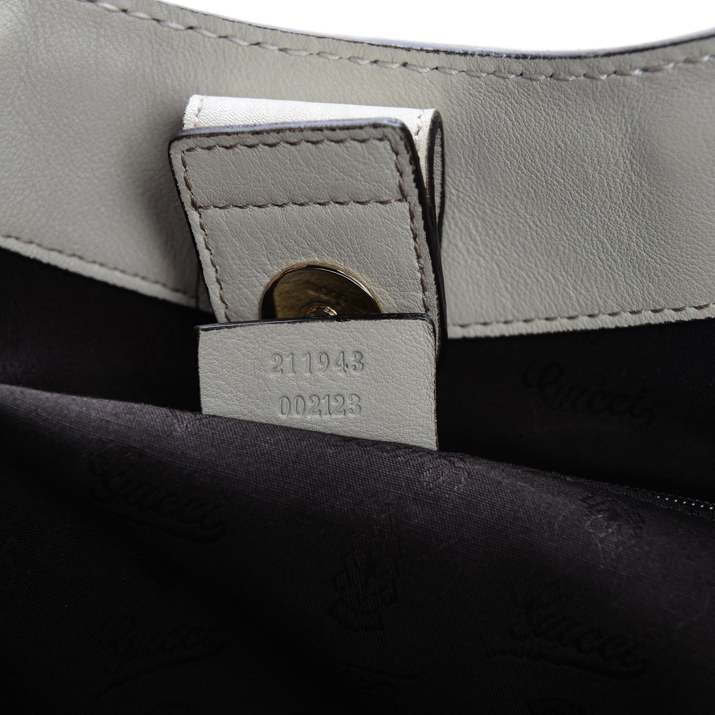 Guccissima Large Sukey Tote Mystic White