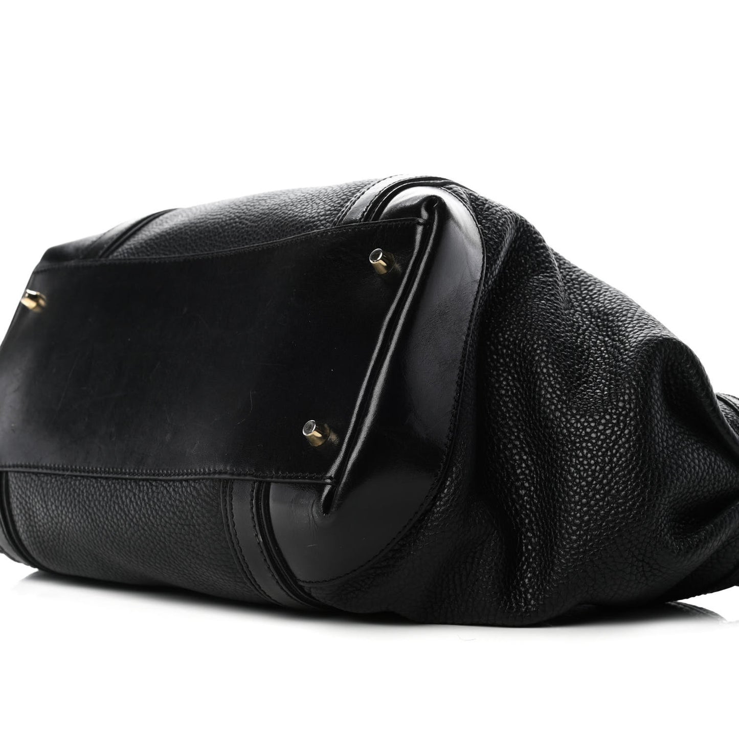 Grainy Calfskin Diaper Bag Black