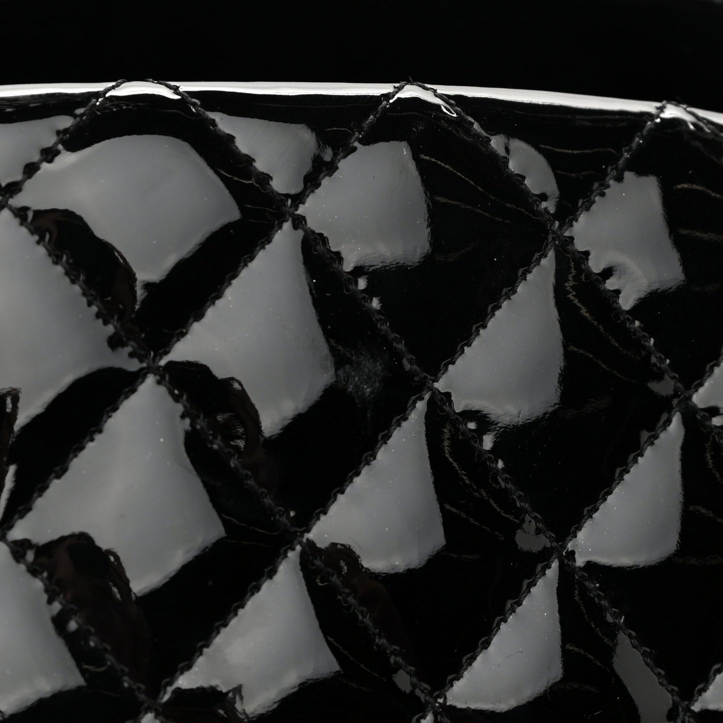 Patent Quilted Medium Just Mademoiselle Black