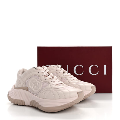 Gucci Calfskin Interlocking G Ripple Womens Platform Sneakers 36 Light Pink 10 of 10
