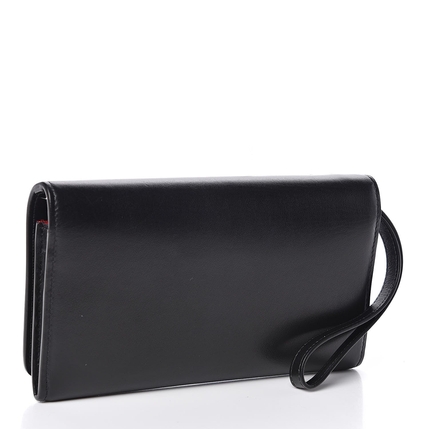 Christian Louboutin Calfskin Macaron Spiked Flap Wallet Black 3 of 9