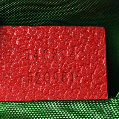 Gucci Soft GG Supreme Monogram Calfskin Small Ophidia Cosmetic Case Beige Ebony Hibiscus Red 7 of 8