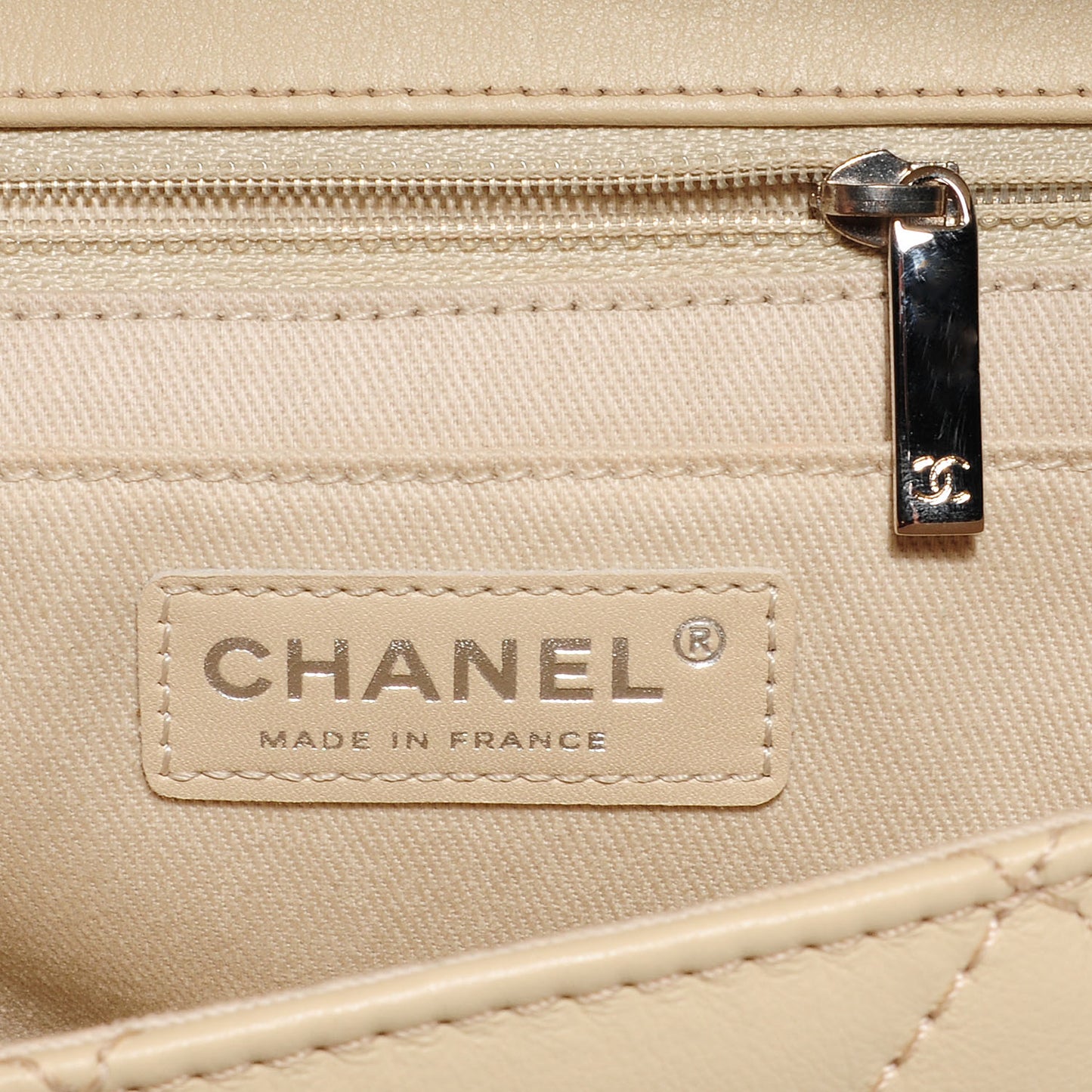Calfskin Quilted In the Business Flap Bag Light Beige