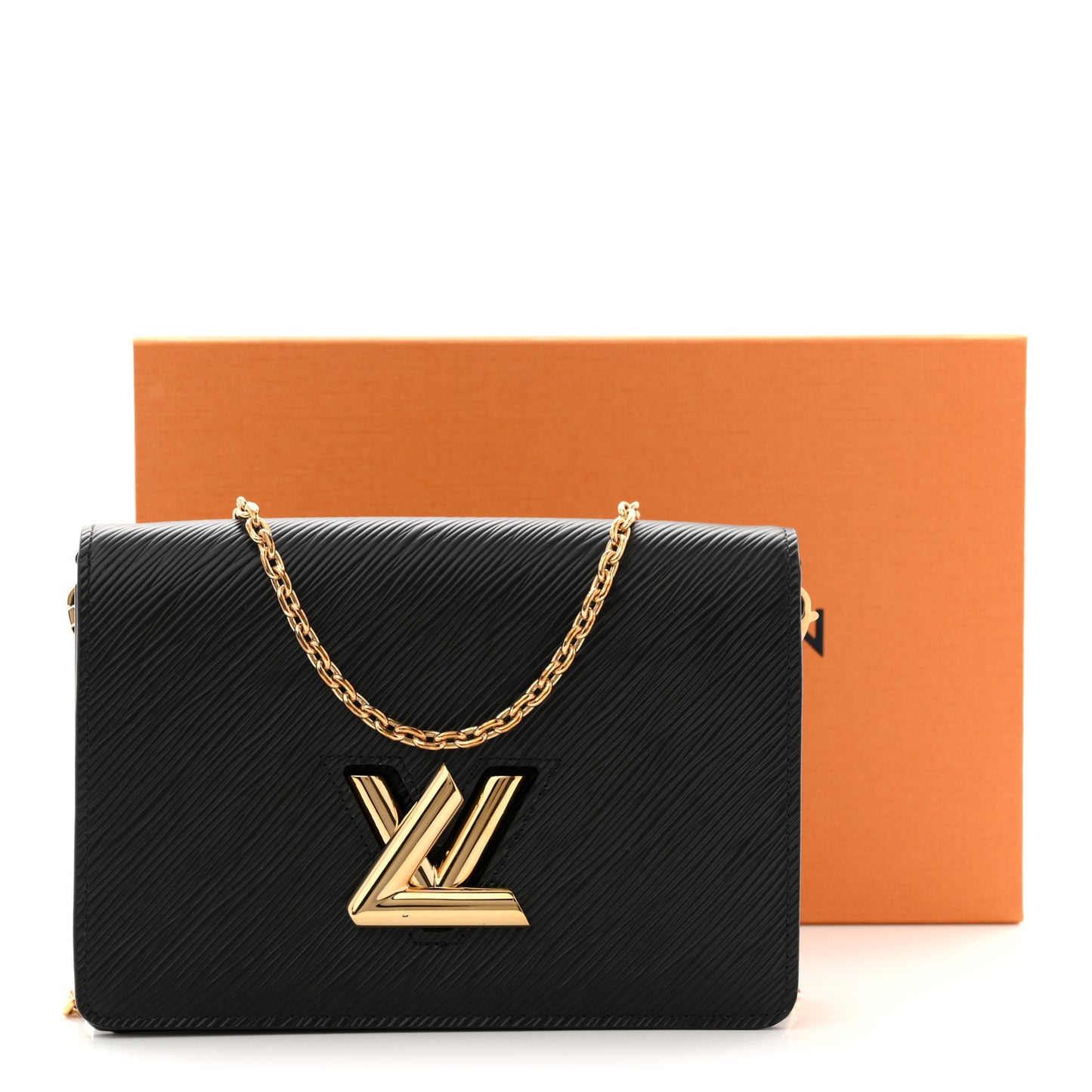 Epi Twist Belt Chain Wallet Black