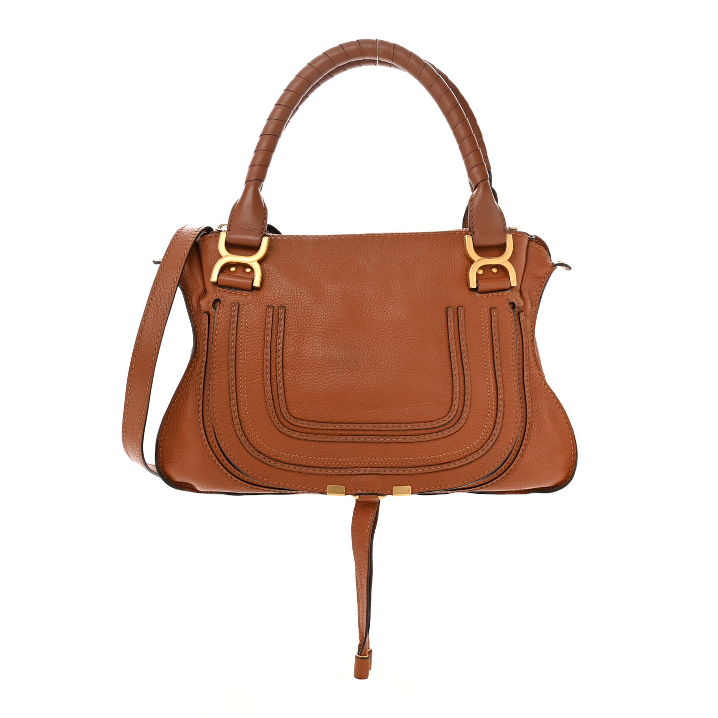 Calfskin Medium Marcie Satchel Tan