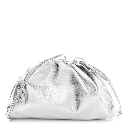 Bottega Veneta Metallic Calfskin The Mini Pouch Silver 1 of 10