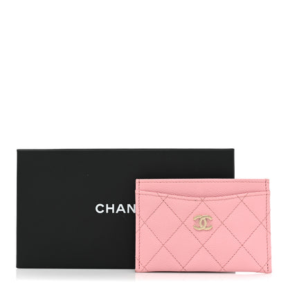 Chanel Caviar Quilted Card Holder Pink 13 of 13