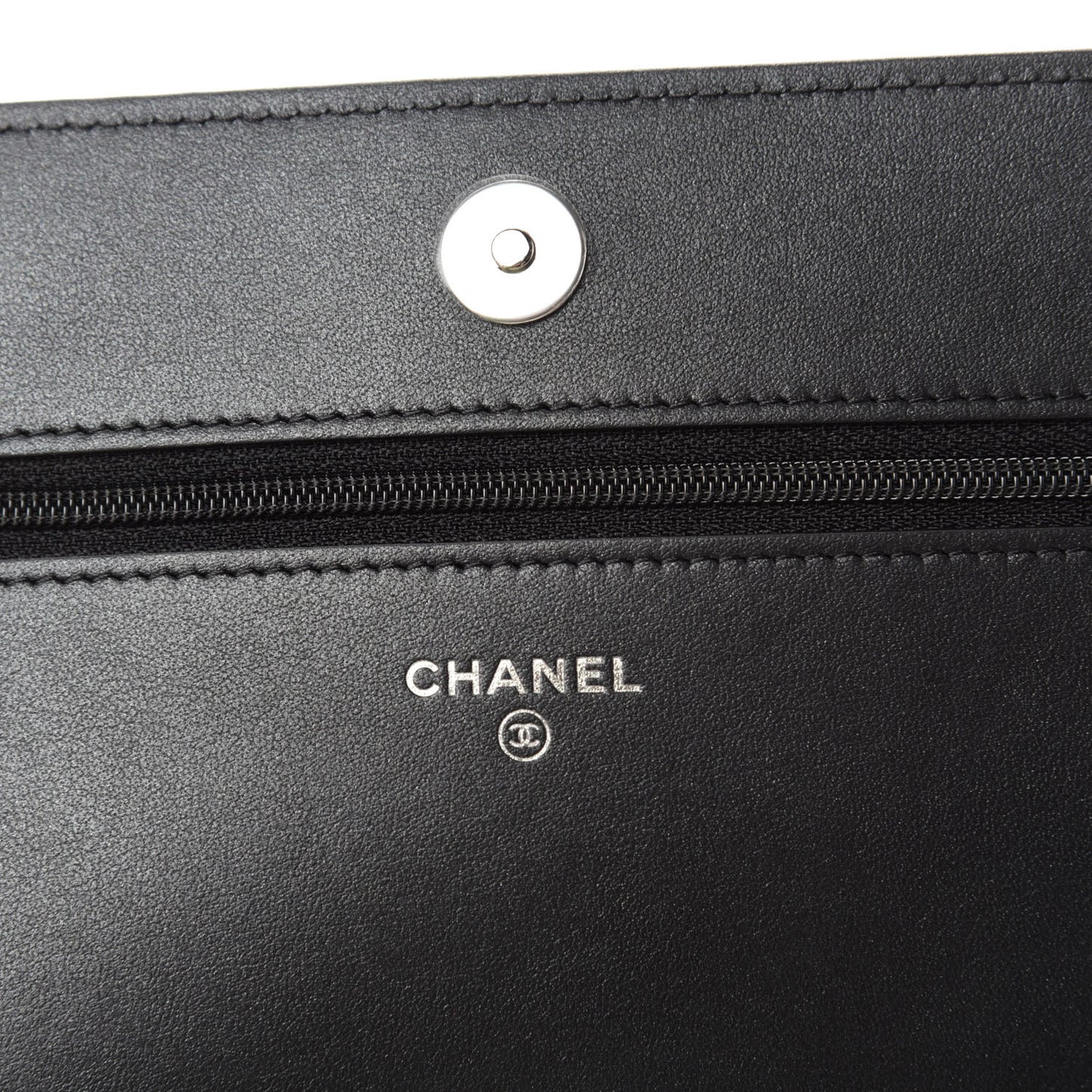 Caviar Quilted Vintage Mademoiselle Wallet On Chain WOC Black