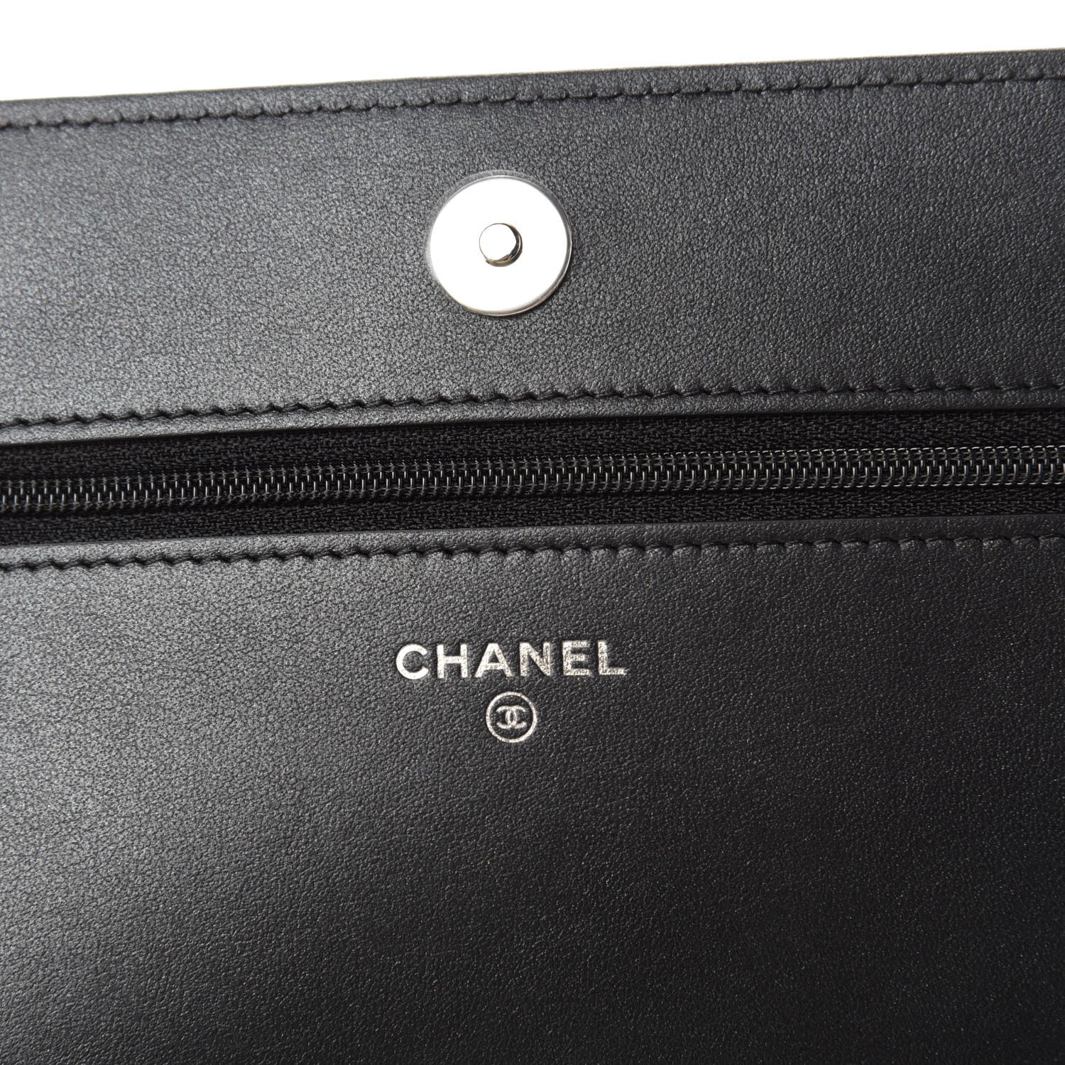 Chanel Caviar Quilted Vintage Mademoiselle Wallet On Chain WOC Black 9 of 13