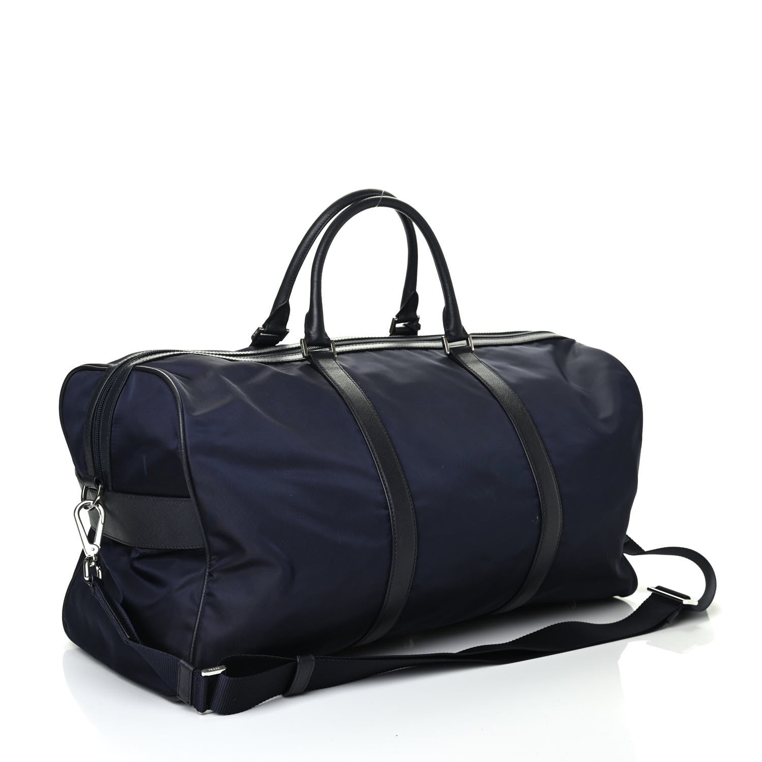 Prada Tessuto Nylon Saffiano Viaggio Duffle Baltico 2 of 4