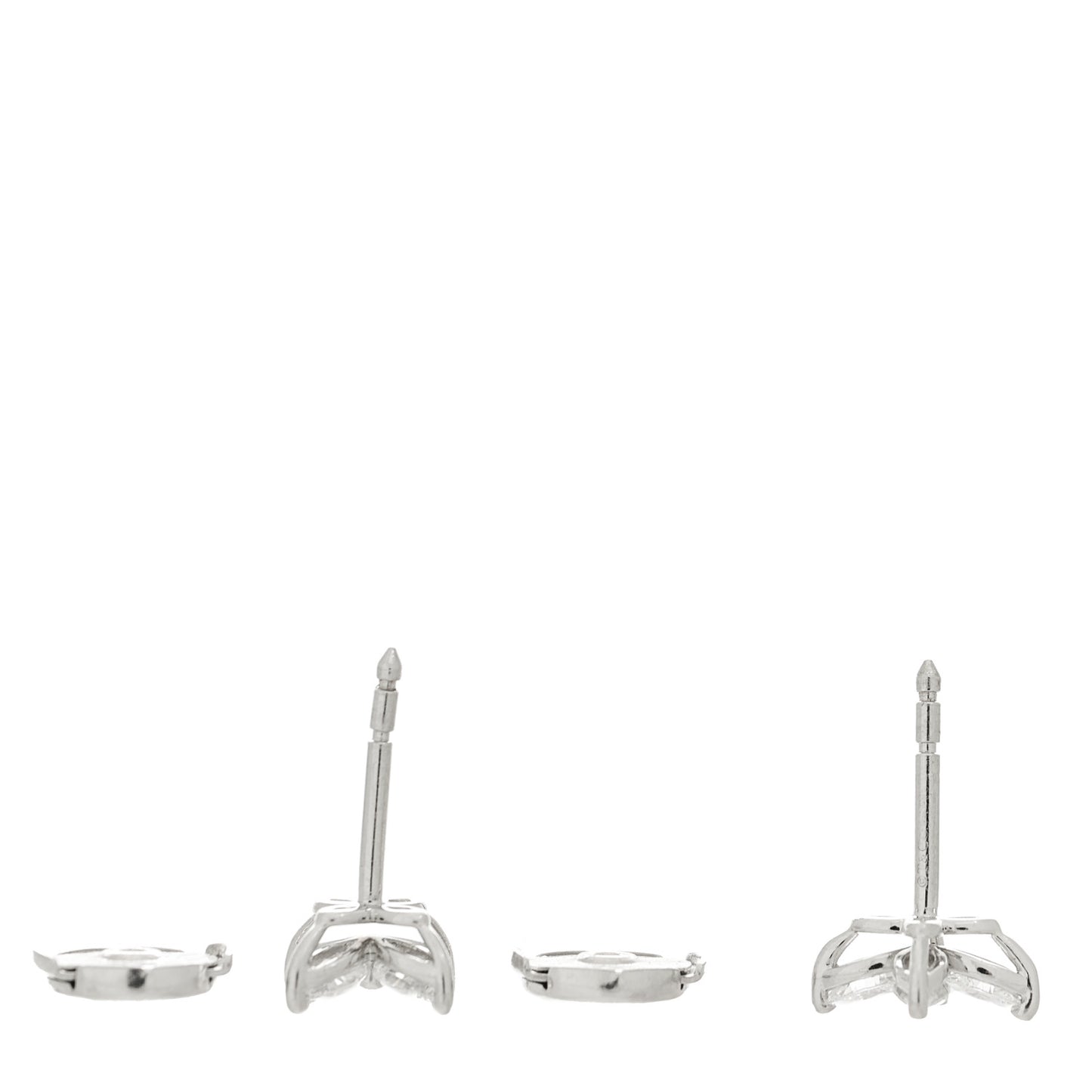 Platinum Diamond .64ct Small Victoria Earrings