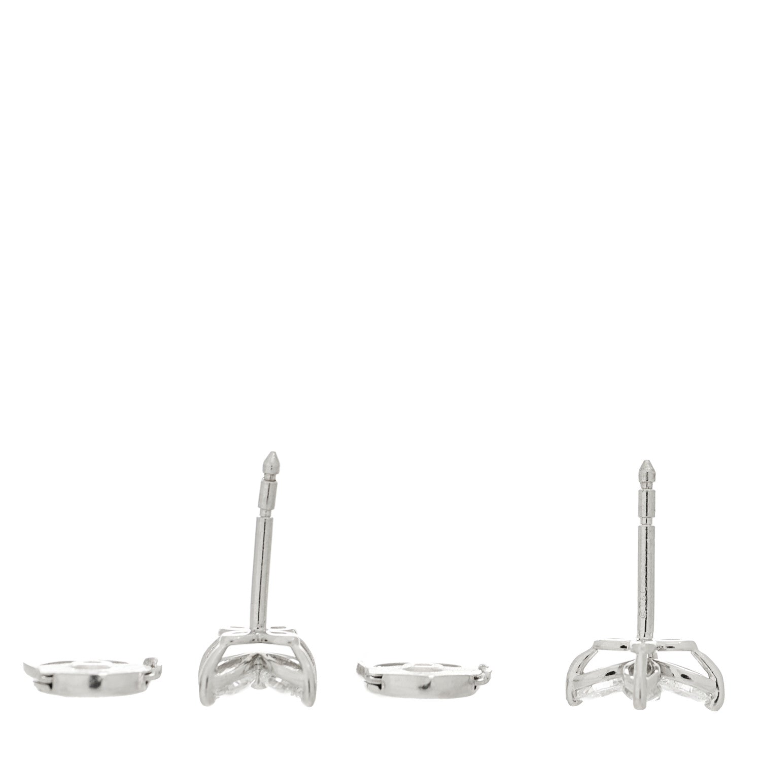 Tiffany Platinum Diamond .64ct Small Victoria Earrings 4 of 5