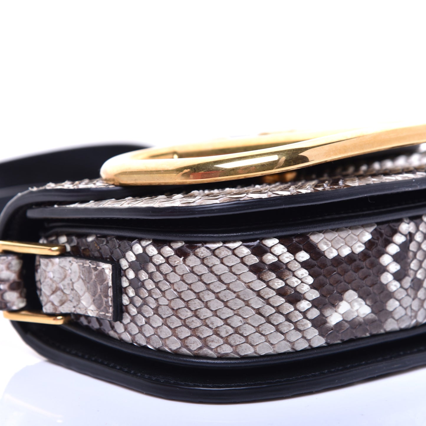 Snakeskin Small Supervee Crossbody Bag
