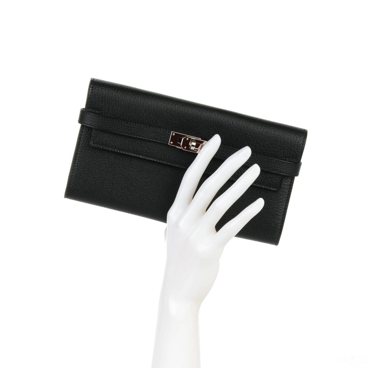 Chevre Mysore Kelly Longue Wallet Black