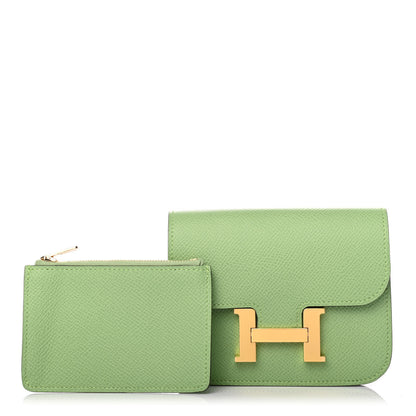 Hermes Epsom Constance Slim Wallet Vert Criquet 2 of 5
