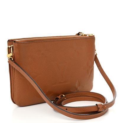Louis Vuitton Empreinte Monogram Giant Double Zip Pochette Caramel 3 of 12