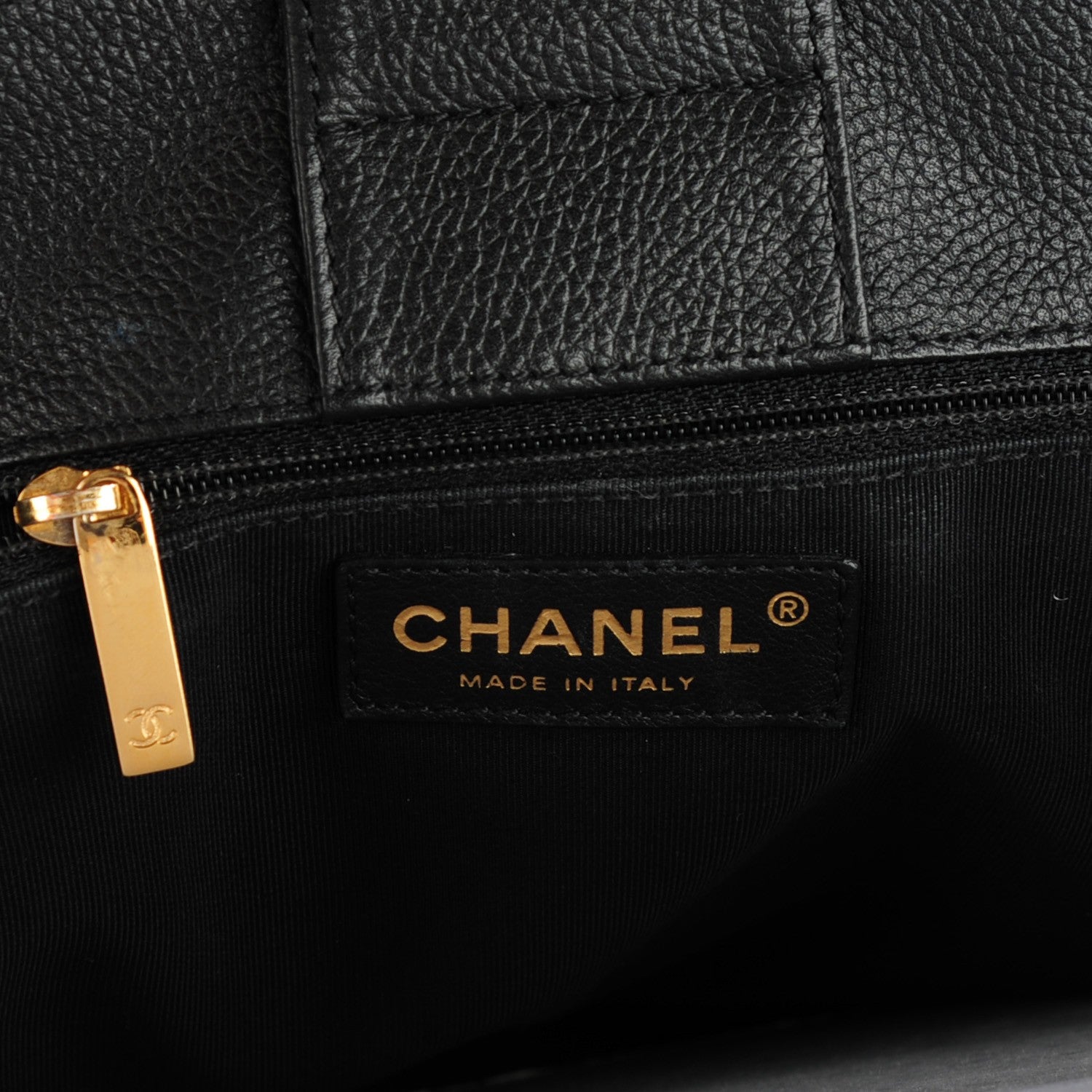 Chanel Calfskin Cerf Executive Shopper Tote Black 6 of 7
