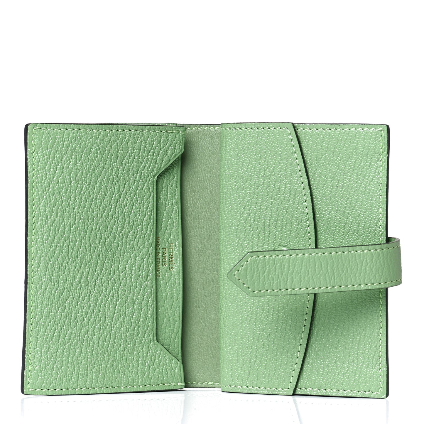 Chevre Mysore Mini Bearn Wallet Vert Criquet