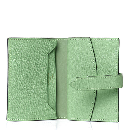 Hermes Chevre Mysore Mini Bearn Wallet Vert Criquet 4 of 5